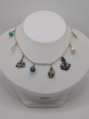 Silver Nautical Charm Necklace